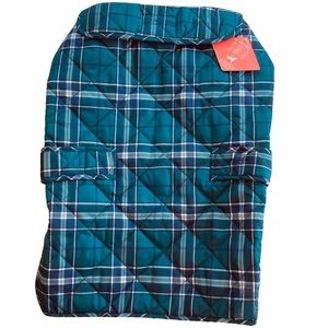 St John’s Bark dog coat large green plaid